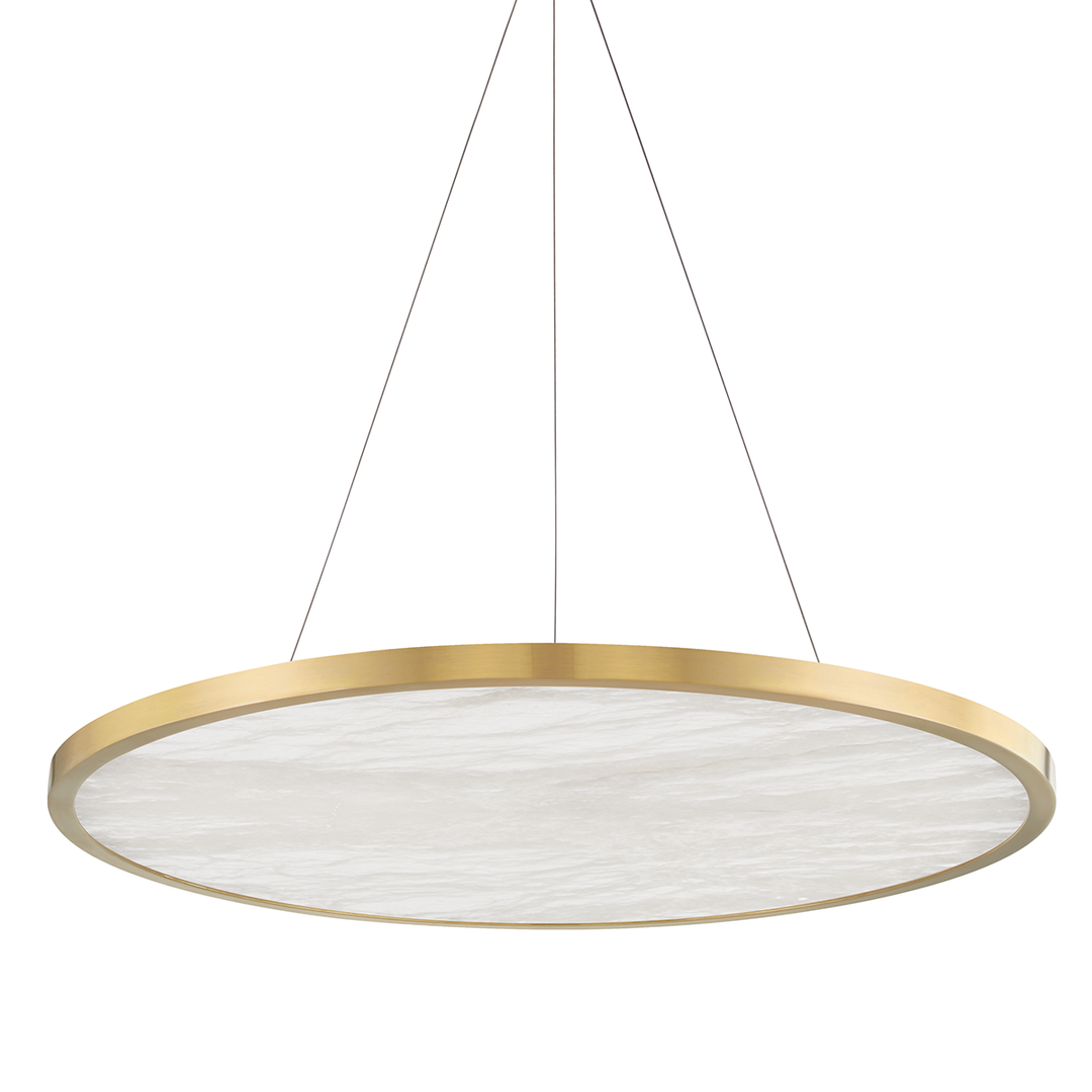 Eastport 36" Led Chandelier-Hudson Valley-HVL-6336-AGB-ChandeliersAged Brass-1-France and Son