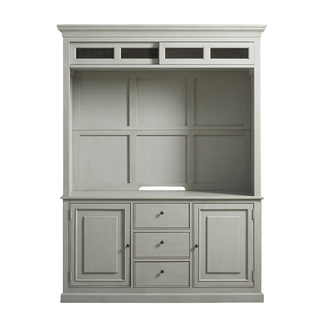 Summer Hill Collection - Home Entertainment Console with Hutch-Universal Furniture-UNIV-987968C-Media Storage / TV StandsCotton Cream-4-France and Son