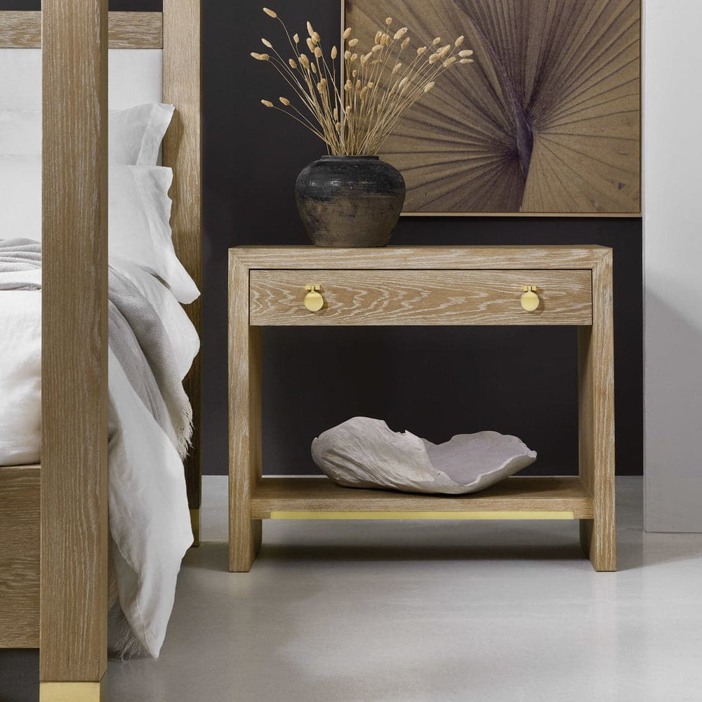 Mirage Bedside Table - Weathered Oak-Modern History-MODERN-MH1102F01-Nightstands-2-France and Son
