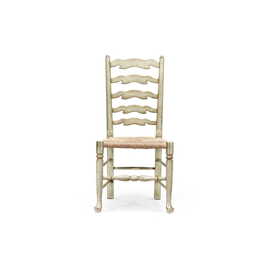 Country Ladderback Dining Side Chair with Rushed Seat-Jonathan Charles-JCHARLES-492296-SC-DTM-Dining ChairsMedium Driftwood-3-France and Son