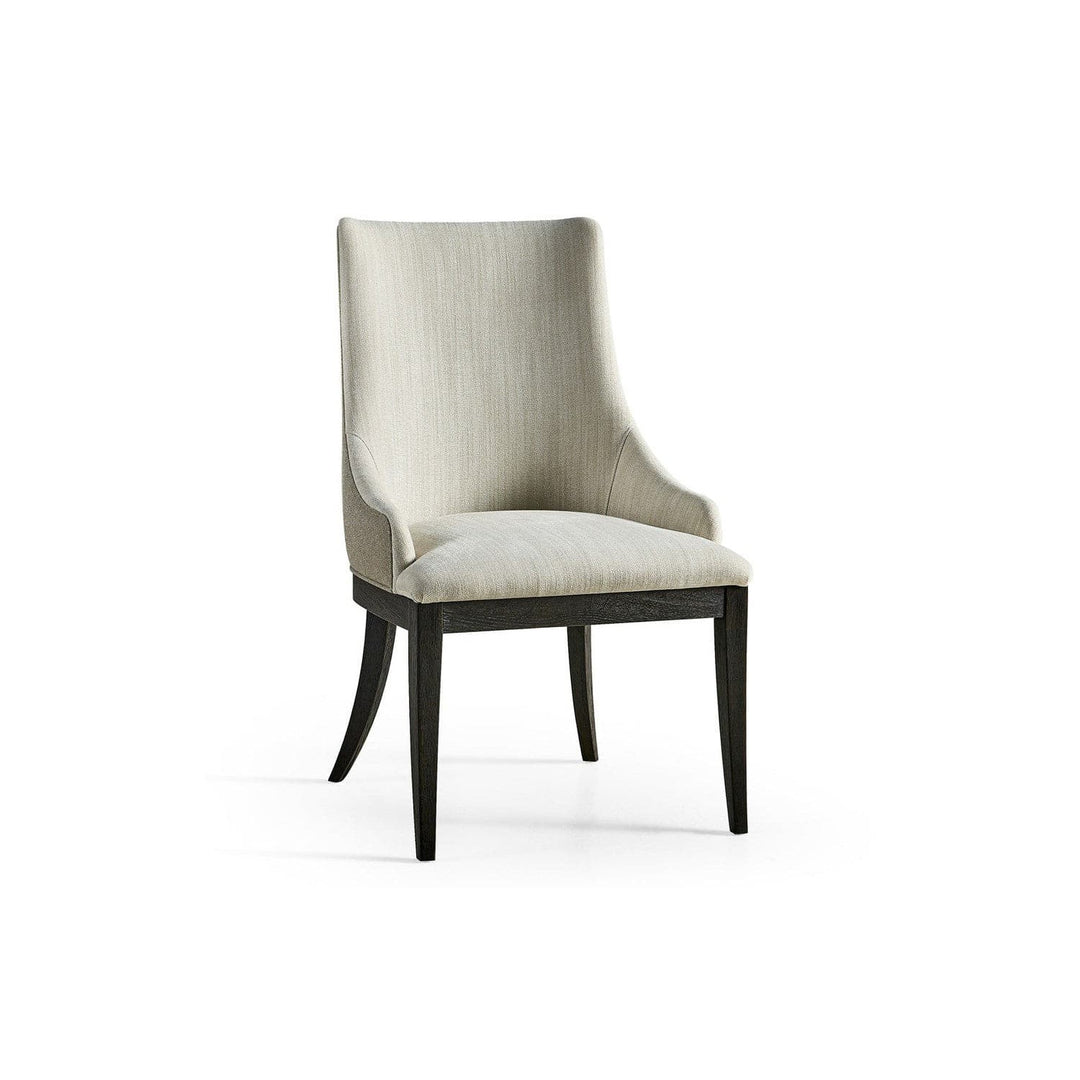 Aurora Upholstered Side Chair-Jonathan Charles-JCHARLES-003-2-132-EBO-Dining ChairsEbonized Black Wood-3-France and Son