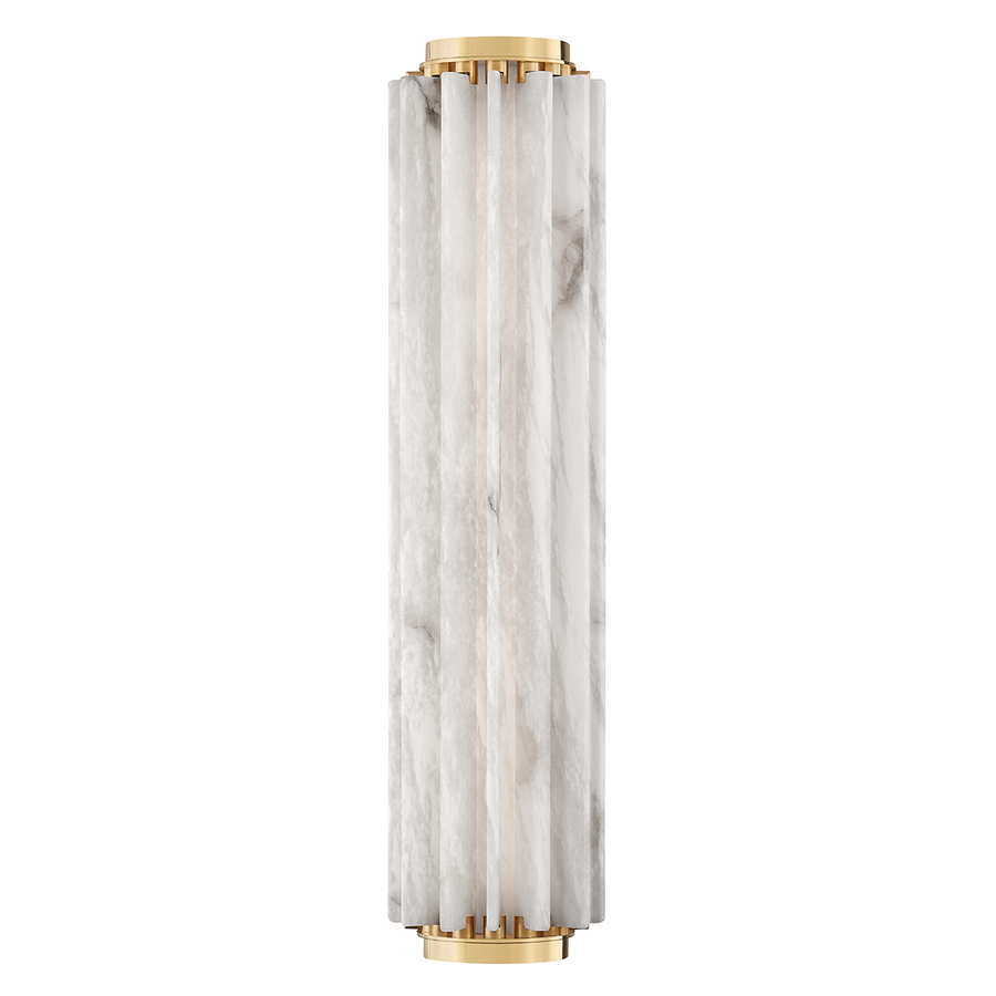 Hillside Large Wall Sconce-Hudson Valley-HVL-6024-AGB-Wall LightingAged Brass-1-France and Son