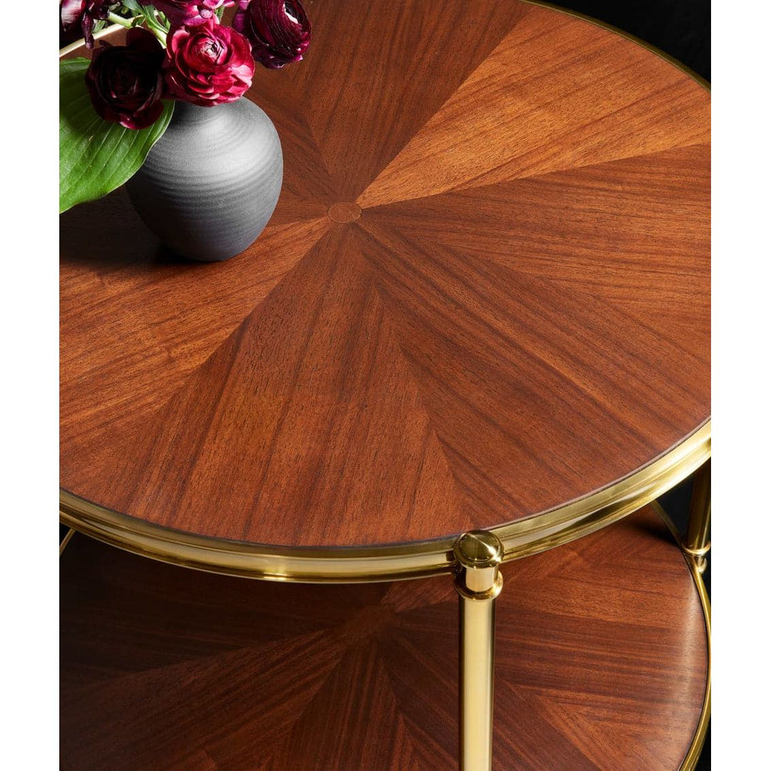 Kristin Two Tier Round End Table-Modern History-MODERN-MH1116F01-Side Tables-2-France and Son