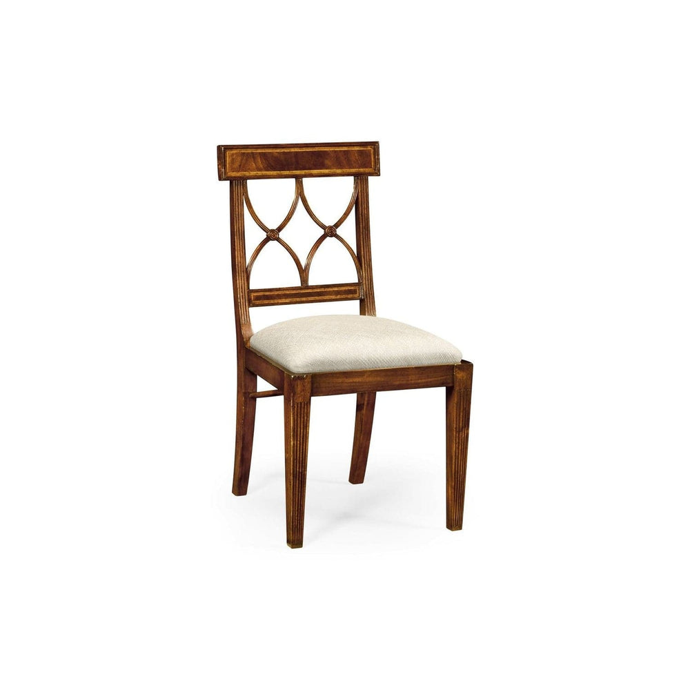 Regency Curved Back Side Chair-Jonathan Charles-JCHARLES-494347-SC-MAH-F200-Dining ChairsMahogany & Skipper F200-2-France and Son