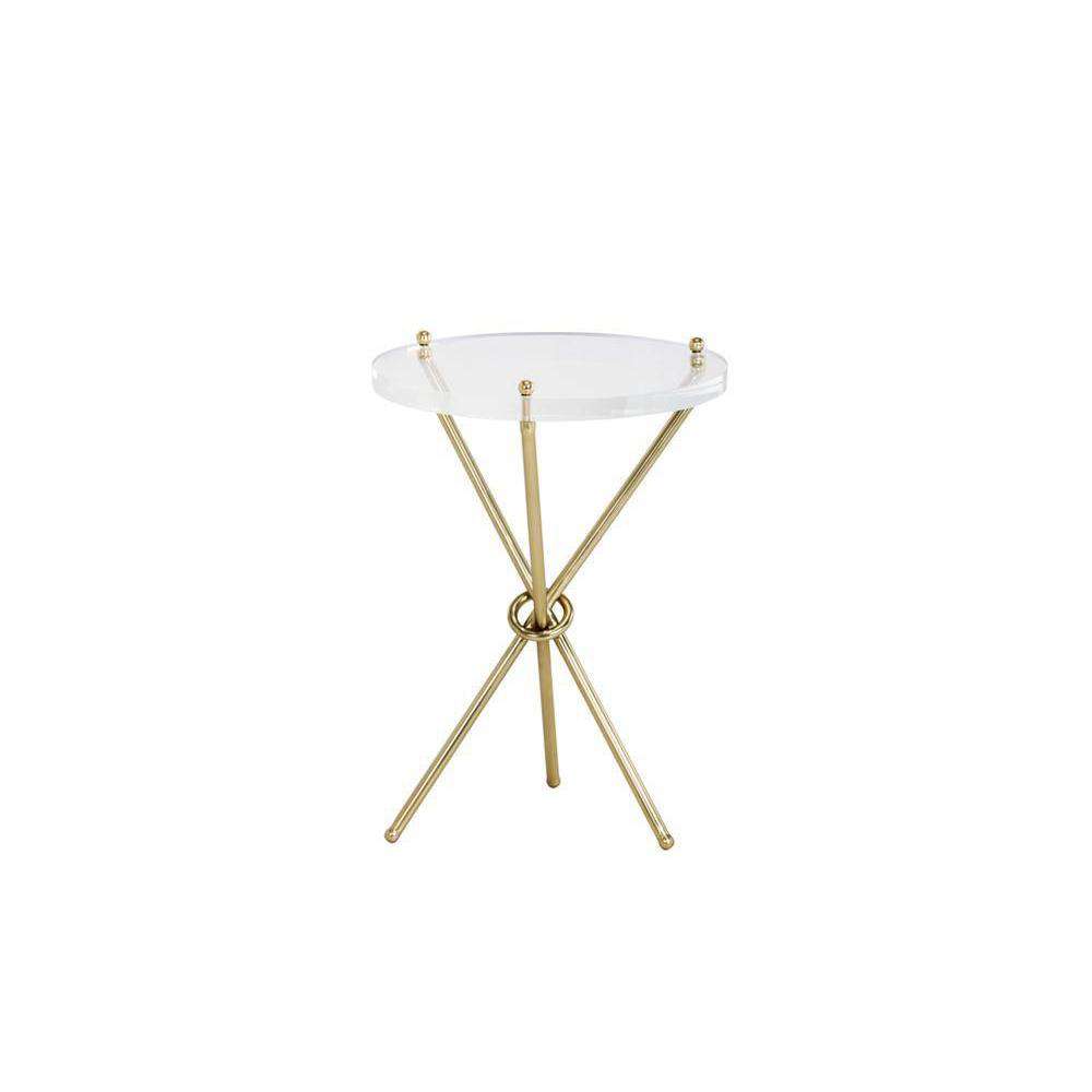 Cher Side Table-Sunpan-SUNPAN-101707-Side TablesBrass-1-France and Son