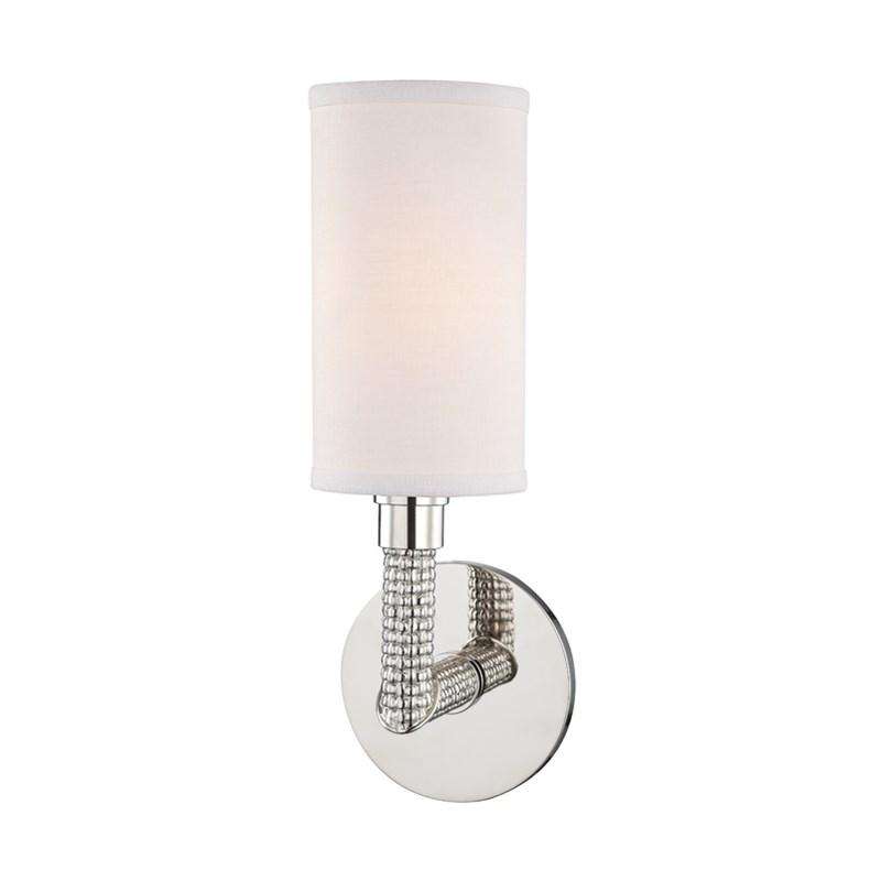 Dubois 1 Light Wall Sconce-Hudson Valley-HVL-1021-PN-Wall LightingPolished Nickel-3-France and Son