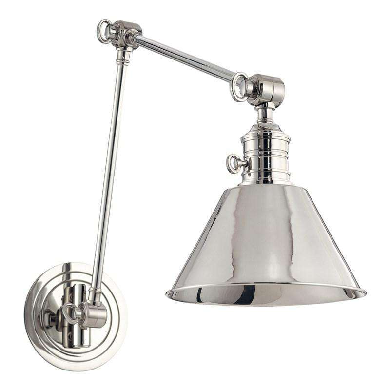 Garden City 1 Light Wall Sconce Polished Nickel-Hudson Valley-HVL-8323-PN-Wall Lighting-1-France and Son