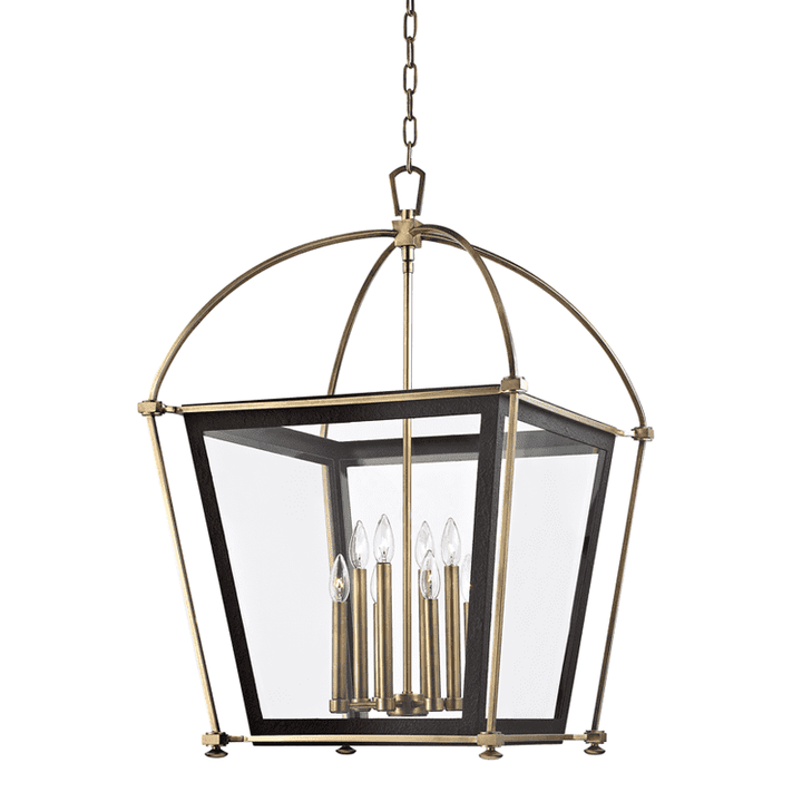 Hollis 8 Light Pendant-Hudson Valley-HVL-3624-AGB-PendantsAged Brass-1-France and Son