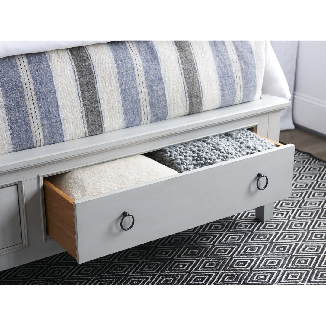 Summer Hill Collection - Storage Bed-Universal Furniture-UNIV-987260SB-BedsKing-Cotton Cream-5-France and Son