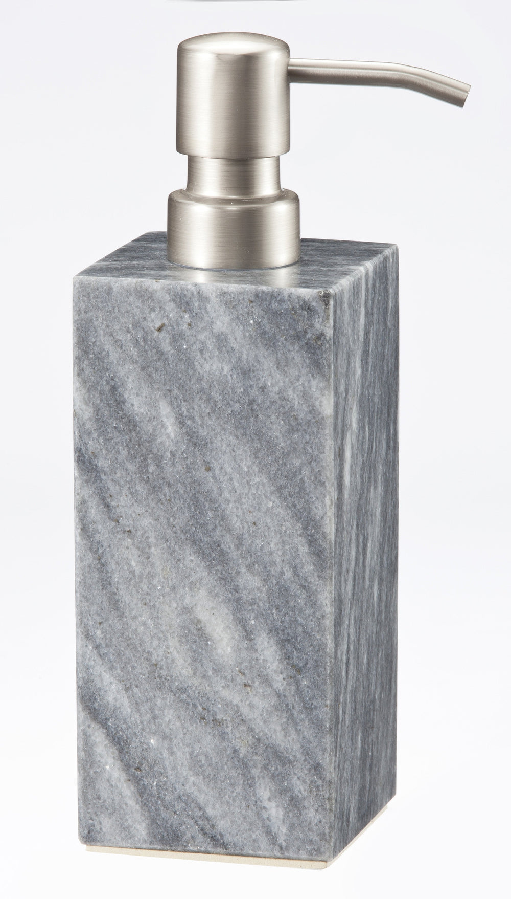Myrtus Collection Square Soap Dispenser-Marble Crafter-MC-BA02-1CG-Bathroom DecorCloud Gray-2-France and Son