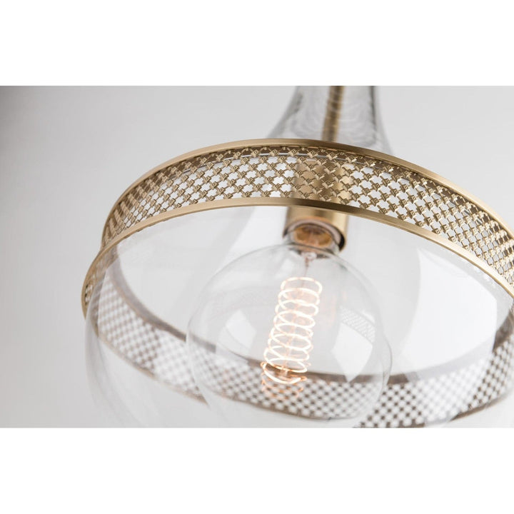 Hagen 1 Light Pendant-Hudson Valley-HVL-1817-AGB-PendantsAged Brass-5-France and Son