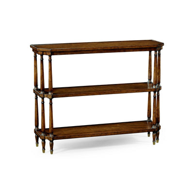 Antique Walnut Console on Baluster Legs-Jonathan Charles-JCHARLES-494026-WAL-Console Tables-1-France and Son
