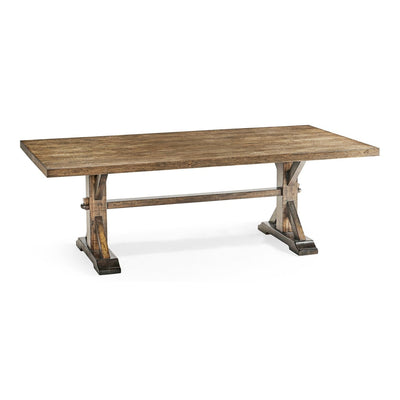 Solid Wood Dining Table-Jonathan Charles-JCHARLES-491059-90L-DTM-Dining TablesMedium Driftwood-90"-9-France and Son