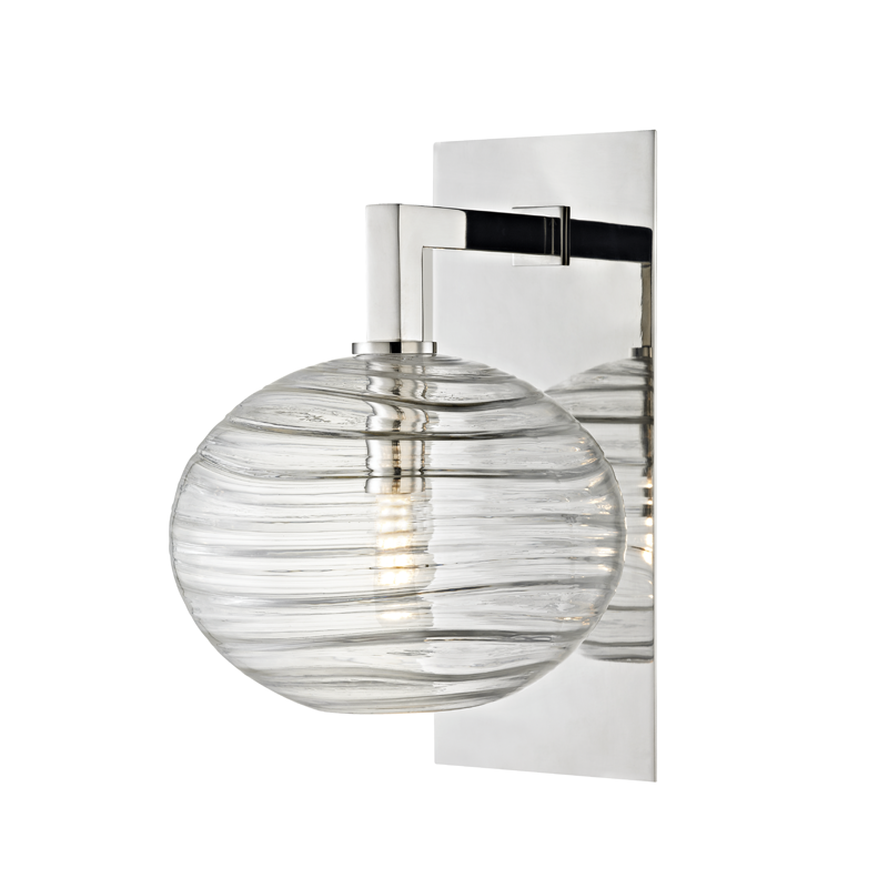 Breton 1 Light Wall Sconce-Hudson Valley-HVL-2400-PN-Wall LightingPolished Nickel-2-France and Son