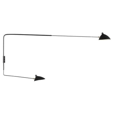 MSC-R4 Four Arm Rotating Wall Sconce - Plug-in-France & Son-LBW035BLKD-Wall Lighting-3-France and Son
