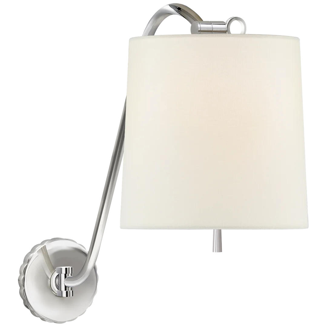 Underwood Sconce-Visual Comfort-VISUAL-BBL 2010PN-L-Wall LightingPolished Nickel-Linen Shade-3-France and Son