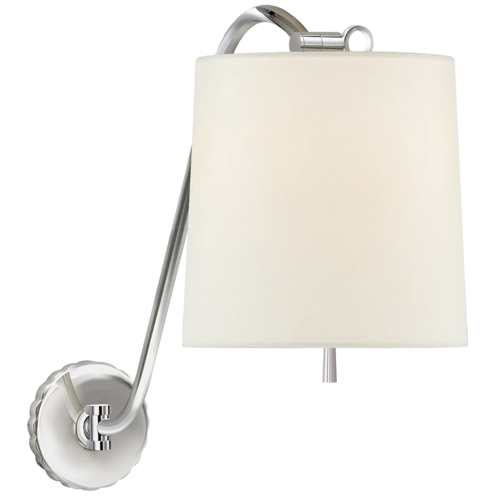 Underwood Sconce-Visual Comfort-VISUAL-BBL 2010PN-L-Wall LightingPolished Nickel-Linen Shade-3-France and Son