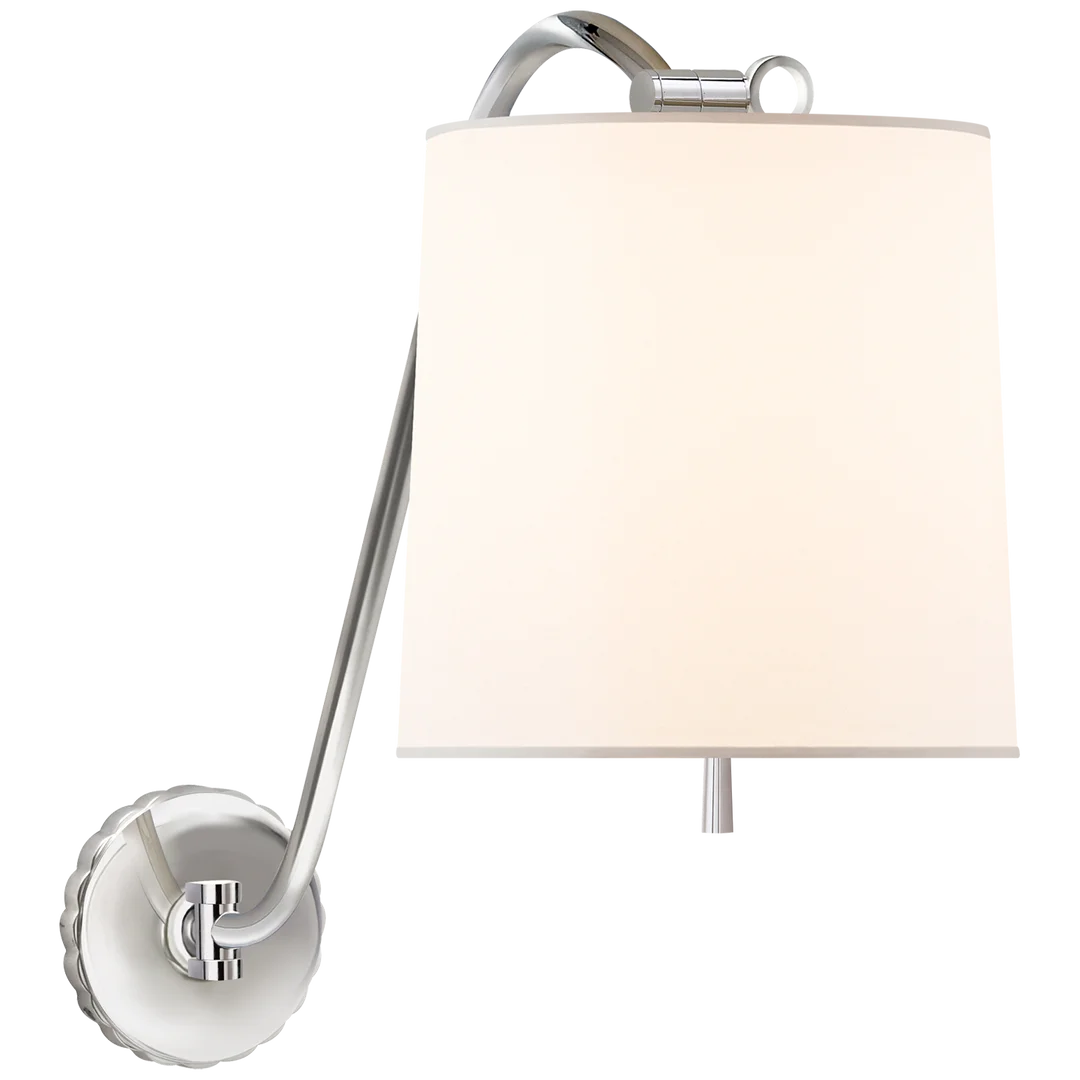 Underwood Sconce-Visual Comfort-VISUAL-BBL 2010PN-S-Wall LightingPolished Nickel-Silk Shade-4-France and Son