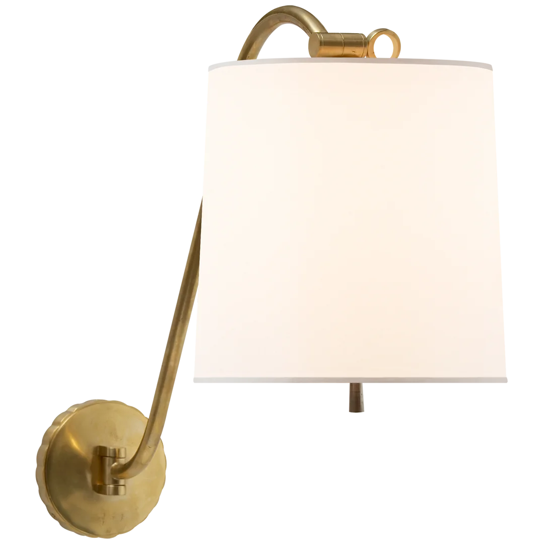 Underwood Sconce-Visual Comfort-VISUAL-BBL 2010SB-S-Wall LightingSoft Brass-Silk Shade-6-France and Son