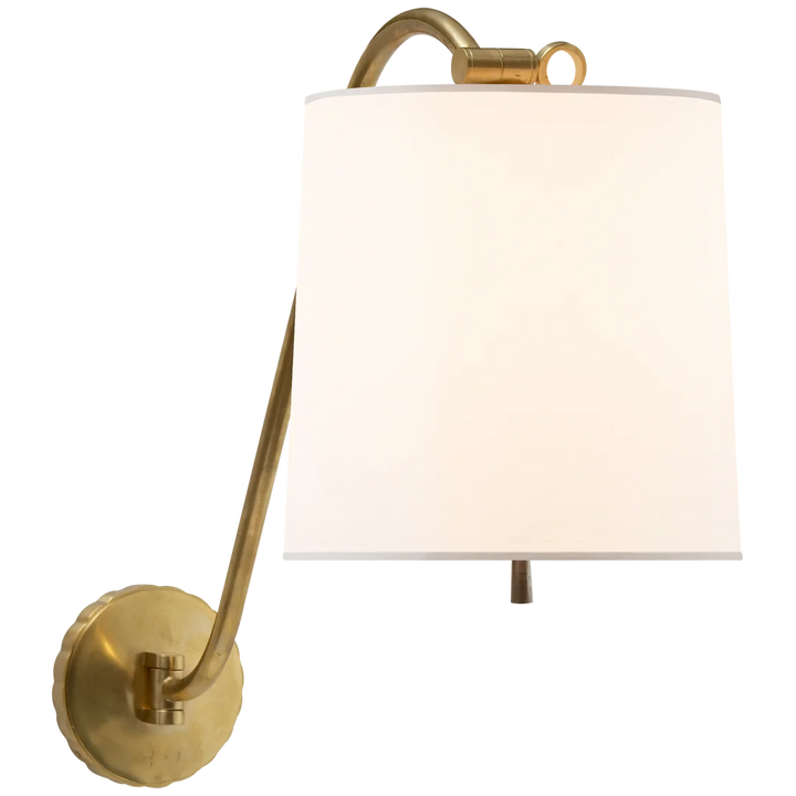 Underwood Sconce-Visual Comfort-VISUAL-BBL 2010SB-S-Wall LightingSoft Brass-Silk Shade-6-France and Son