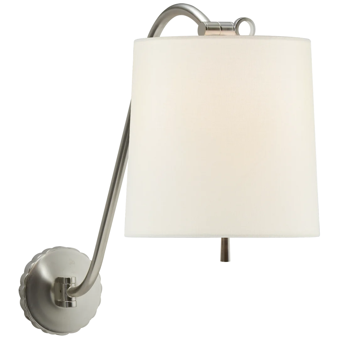 Underwood Sconce-Visual Comfort-VISUAL-BBL 2010SS-L-Wall LightingSoft Silver-Linen Shade-7-France and Son