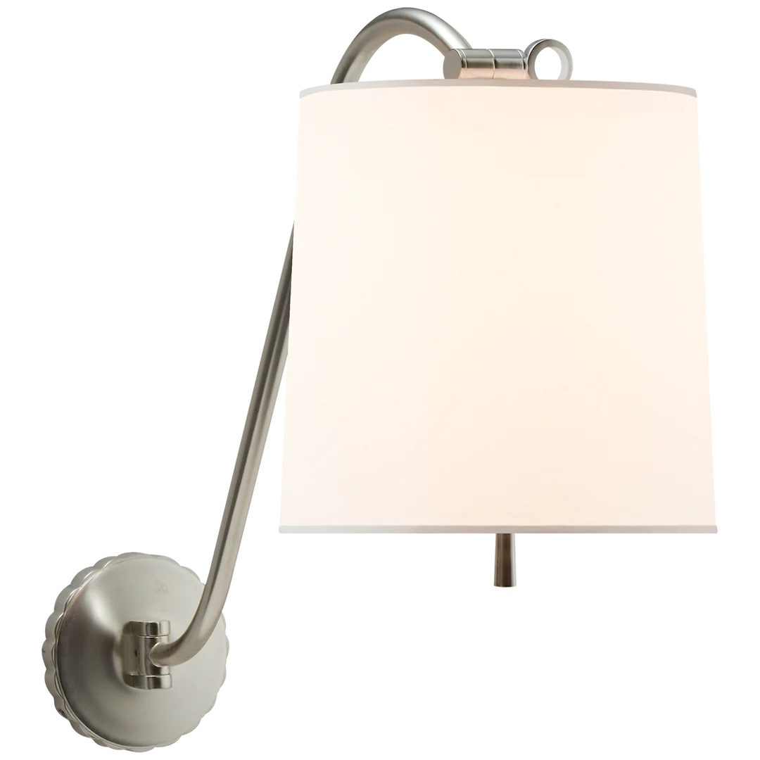 Underwood Sconce-Visual Comfort-VISUAL-BBL 2010SS-S-Wall LightingSoft Silver-Silk Shade-8-France and Son