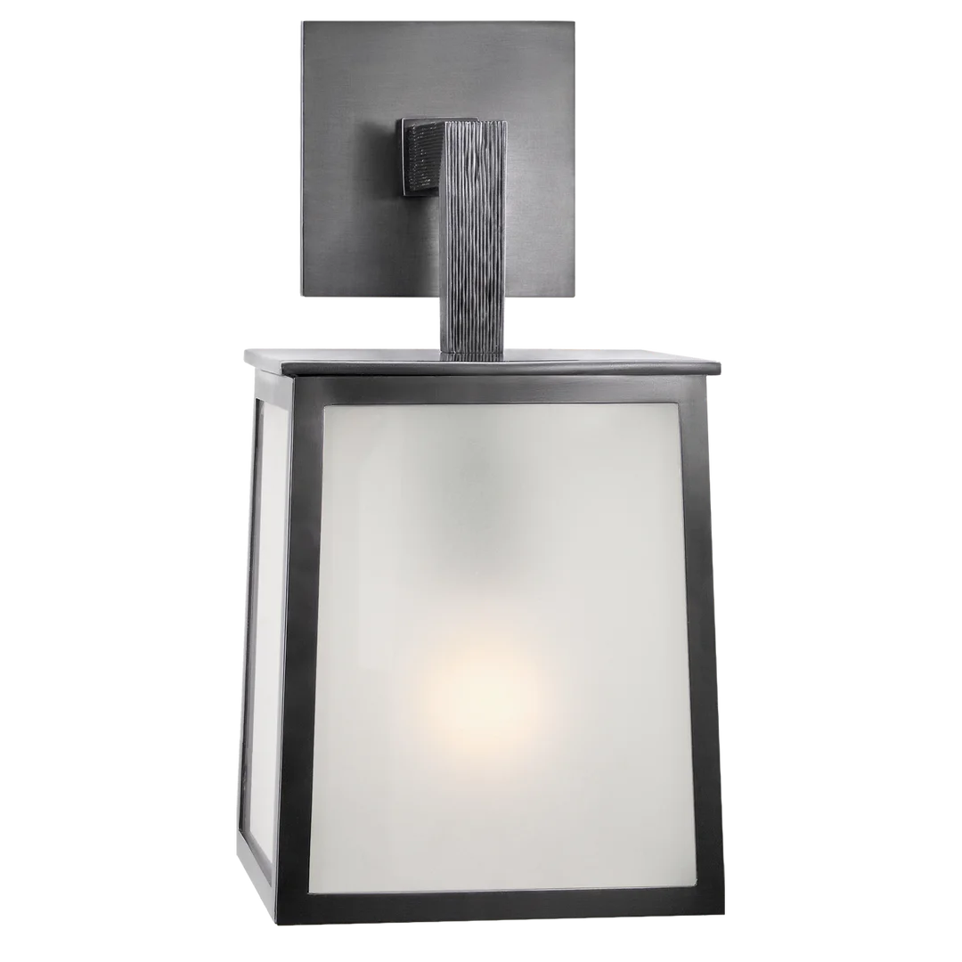 Olla Small Sconce-Visual Comfort-VISUAL-BBL 2070BZ-FG-Wall LightingBronze-Frosted Glass-1-France and Son