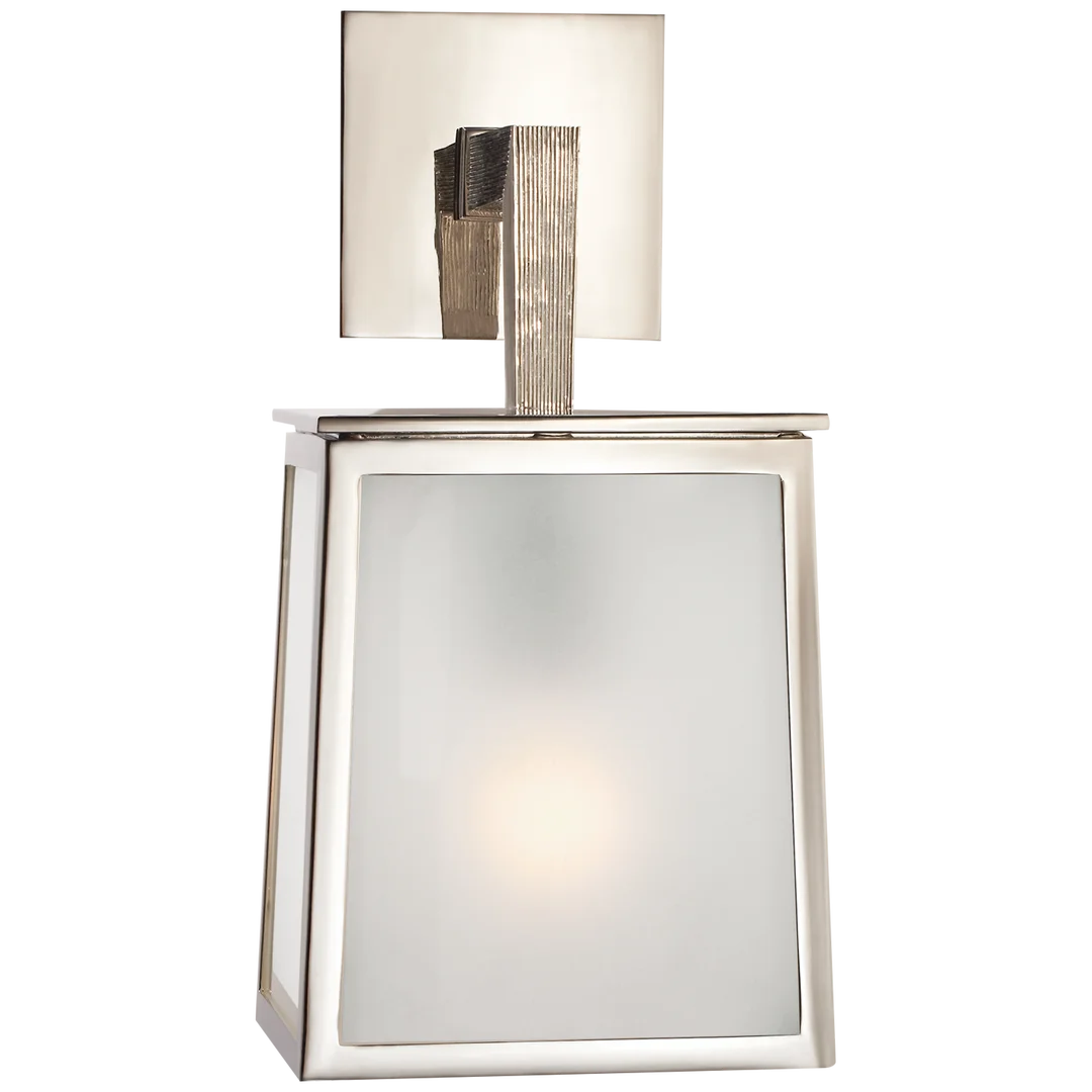 Olla Small Sconce-Visual Comfort-VISUAL-BBL 2070PN-FG-Wall LightingPolished Nickel-Frosted Glass-2-France and Son