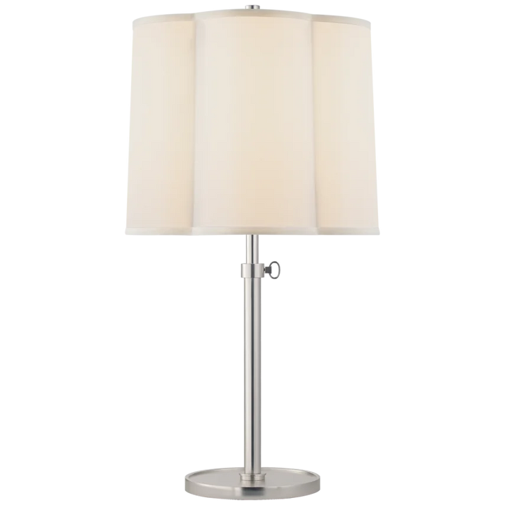 Simjusta Table Lamp-Visual Comfort-VISUAL-BBL 3023SS-S-Table LampsSoft Silver-Silk Shade-8-France and Son