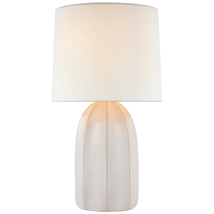 Melano Large Table Lamp-Visual Comfort-VISUAL-BBL 3620IVO-L-Table LampsIvory-Linen Shade-2-France and Son