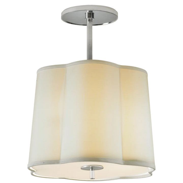 Simclop Hanging Shade-Visual Comfort-VISUAL-BBL 5016SS-S-Flush MountsSoft Silver-Silk Shade-6-France and Son