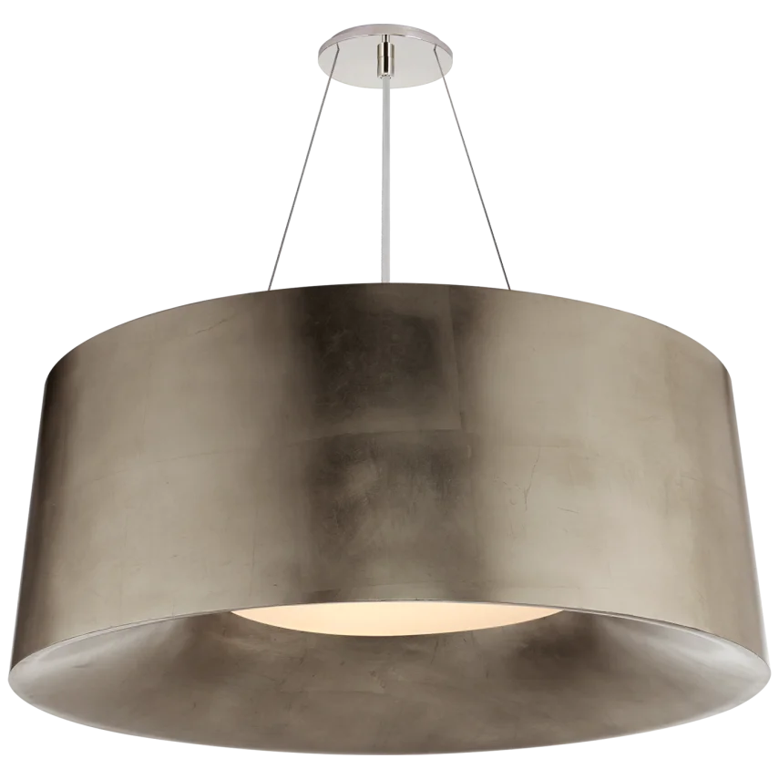 Hanny Medium Hanging Shade-Visual Comfort-VISUAL-BBL 5090BSL-PendantsBurnished Silver Leaf-2-France and Son