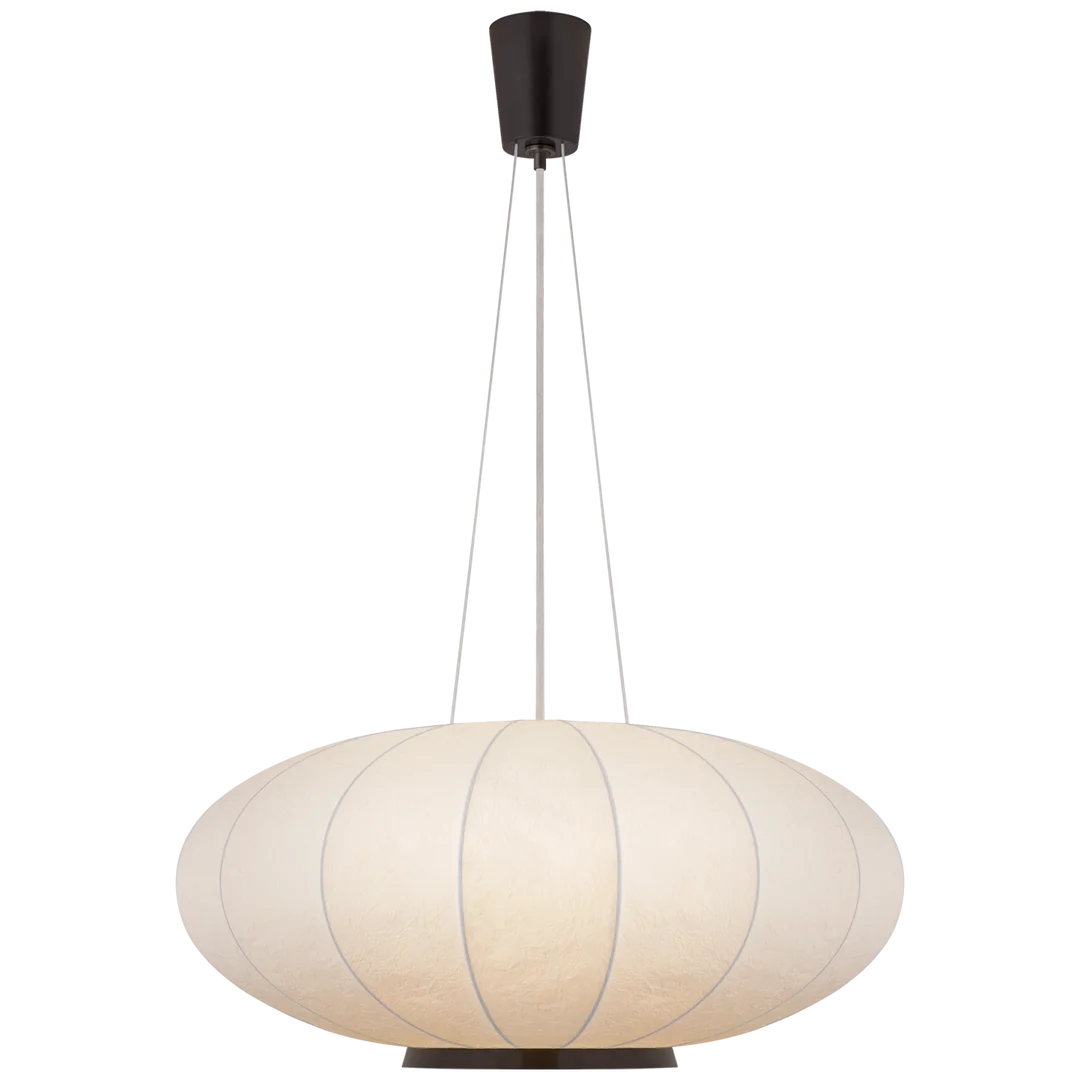 Para Moon Large Hanging Shade-Visual Comfort-VISUAL-BBL 5123BZ-RP-PendantsBronze-1-France and Son