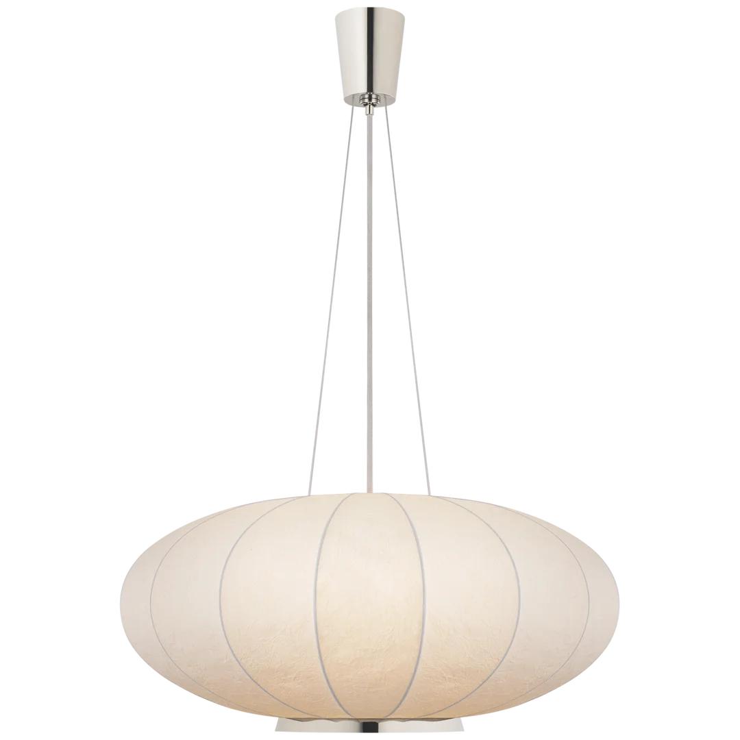 Para Moon Large Hanging Shade-Visual Comfort-VISUAL-BBL 5123PN-RP-PendantsNickel-3-France and Son