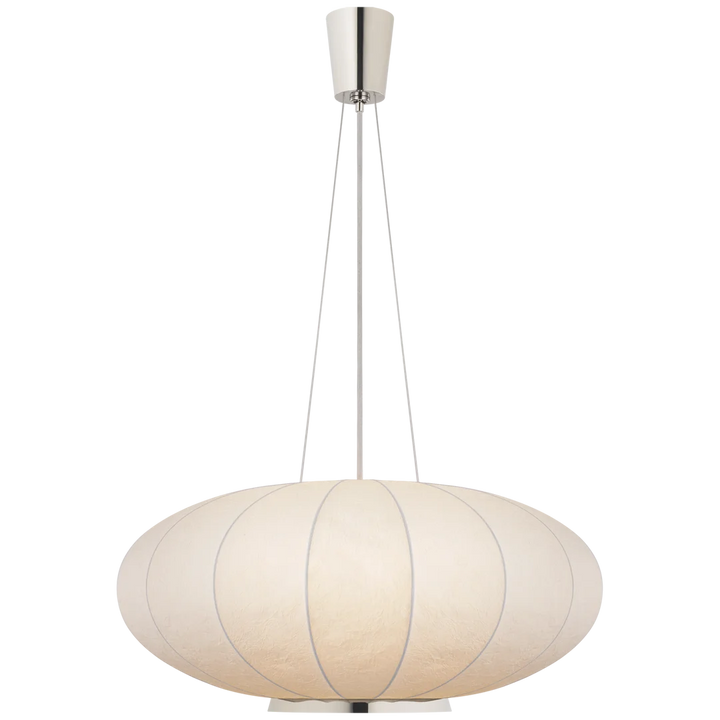 Para Moon Large Hanging Shade-Visual Comfort-VISUAL-BBL 5123PN-RP-PendantsNickel-3-France and Son