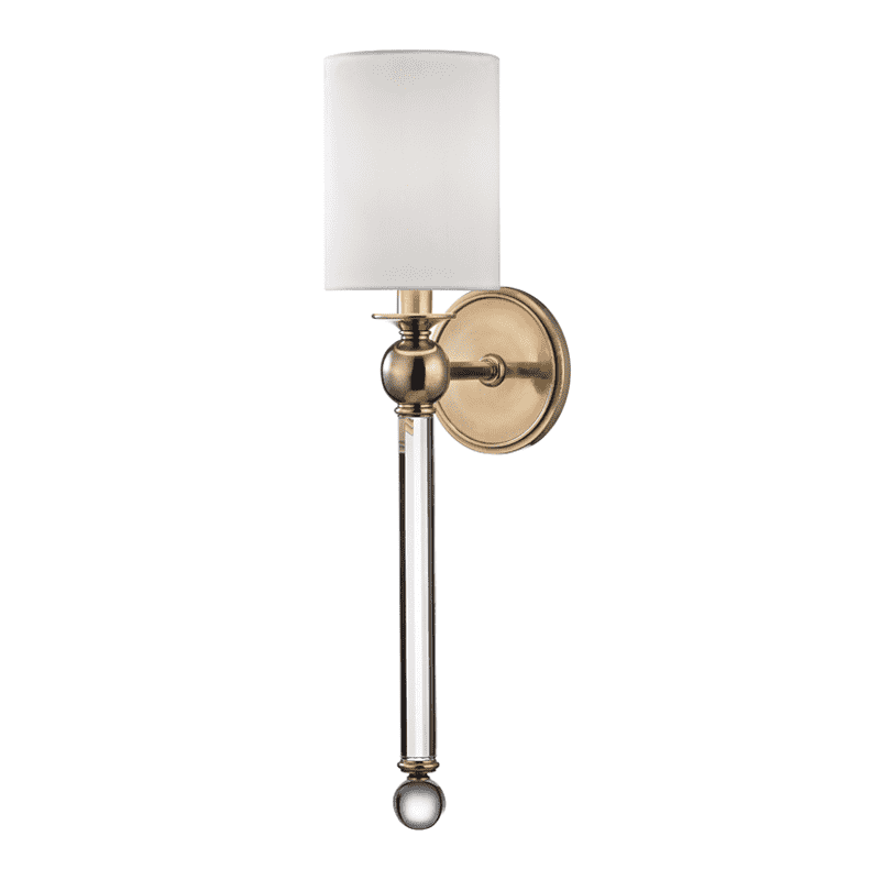 Gordon 1 Light Wall Sconce-Hudson Valley-HVL-6031-AGB-Wall LightingAged Brass-1-France and Son