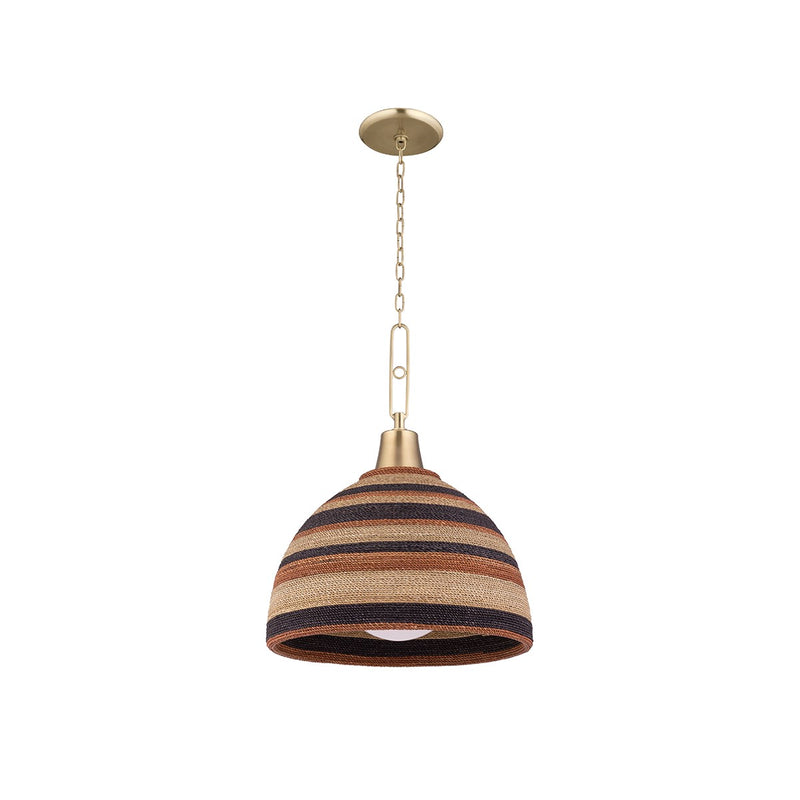 Lido Beach Aged Brass Pendant-Hudson Valley-HVL-9320-AGB-Pendants20"-1-France and Son