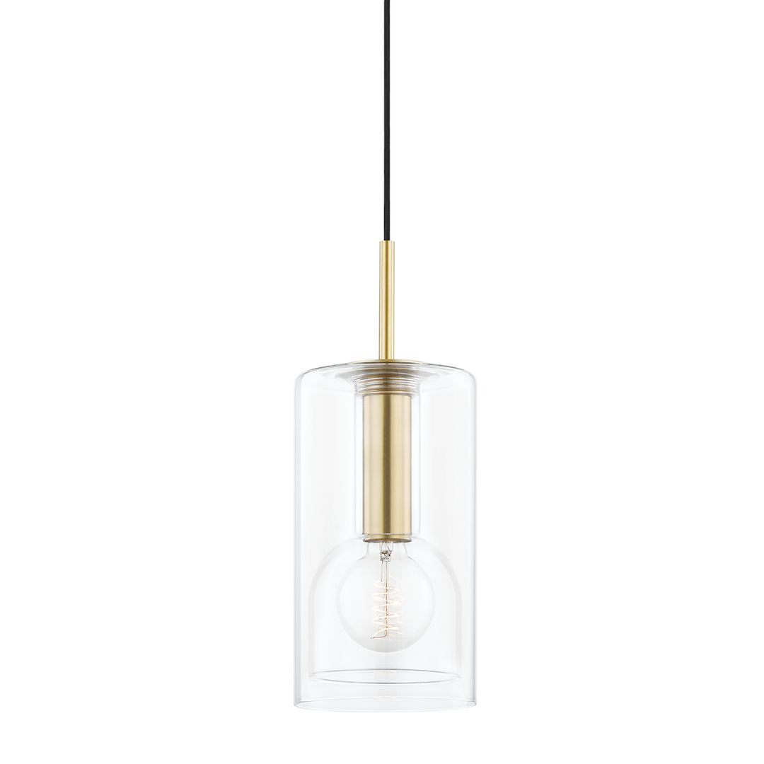 Belinda 1 Light Pendant-Mitzi-HVL-H415701A-AGB-PendantsAged Brass-6"-1-France and Son