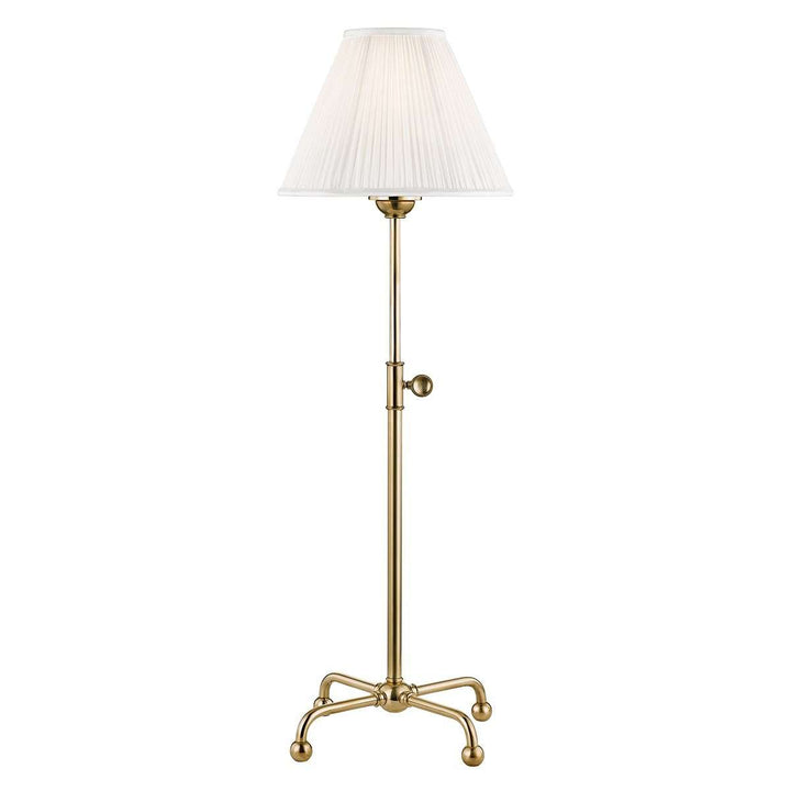 Classic No.1 1 Light Table Lamp-Hudson Valley-HVL-MDSL107-AGB-Table LampsGold-1-France and Son