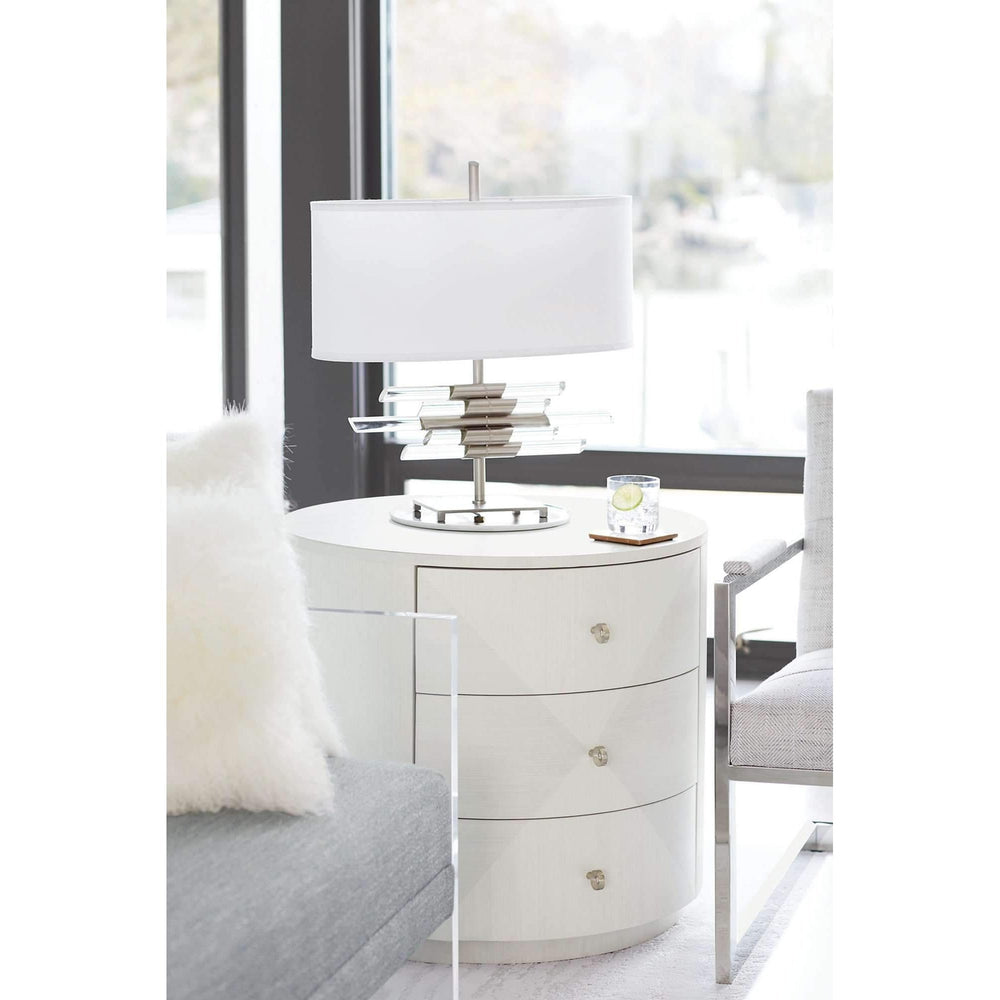 Axiom Round Chairside Table - 3 Drawer-Bernhardt-BHDT-381127-Side Tables-2-France and Son