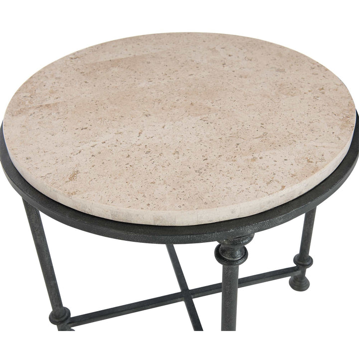 Galesbury Round Metal End Table-Bernhardt-BHDT-537122-Side Tables-2-France and Son