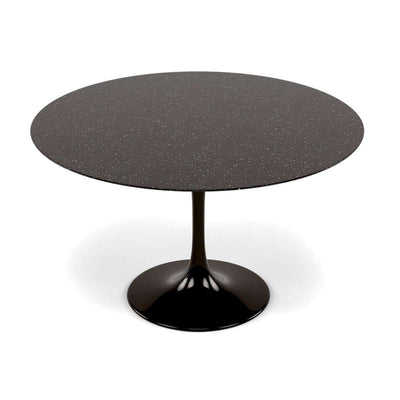 Pedestal Dining Table - 47" Diameter - Black Granite-France & Son-RT335RBLACK-Dining Tables-1-France and Son