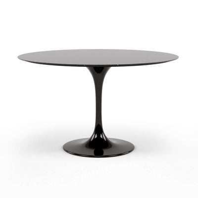 Pedestal Dining Table - 47" Diameter - Black Granite-France & Son-RT335RBLACK-Dining Tables-4-France and Son
