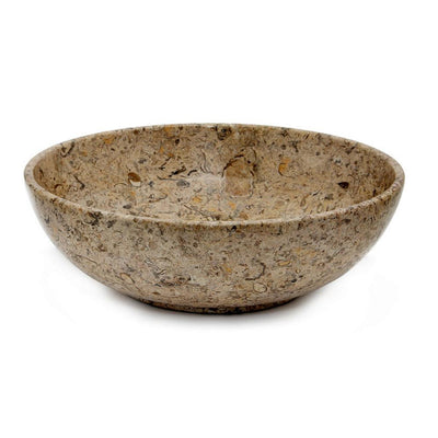 Laurus Collection Fossil 12" Stone Bowl-Marble Crafter-MC-BW20-SB-Decor-1-France and Son
