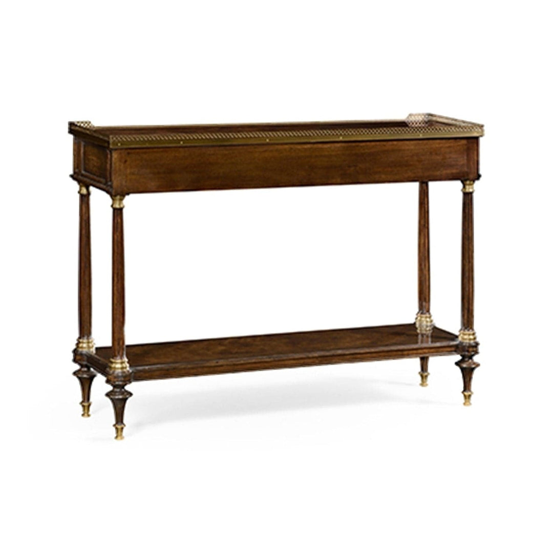 French style Mahogany console with brass gallery-Jonathan Charles-JCHARLES-494892-BMA-Console Tables-3-France and Son