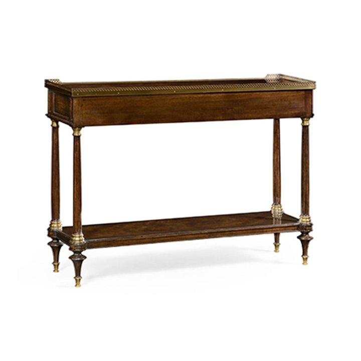 French style Mahogany console with brass gallery-Jonathan Charles-JCHARLES-494892-BMA-Console Tables-3-France and Son