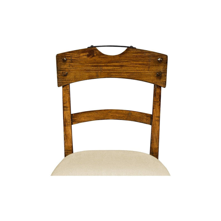 Casual Planked Dining Side Chair-Jonathan Charles-JCHARLES-491076-SC-DTD-F400-Dining ChairsDark Driftwood-4-France and Son