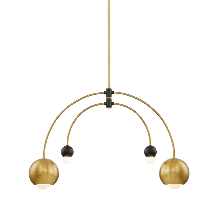 Willow 4 Light Chandelier-Mitzi-HVL-H348804-AGB/BK-Chandeliers-1-France and Son