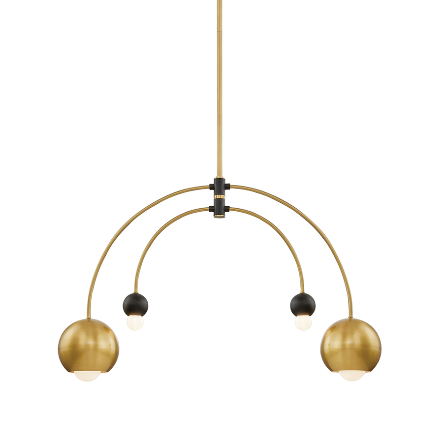 Willow 4 Light Chandelier-Mitzi-HVL-H348804-AGB/BK-Chandeliers-1-France and Son