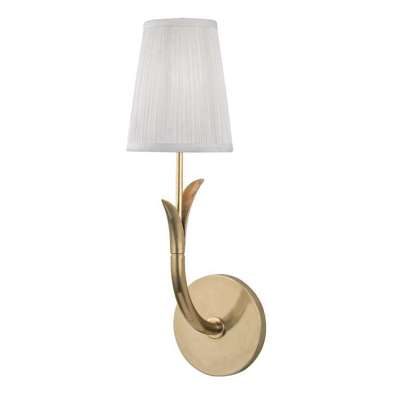 Deering 1 Light Wall Sconce-Hudson Valley-HVL-9401-AGB-Wall LightingAged Brass-1-France and Son